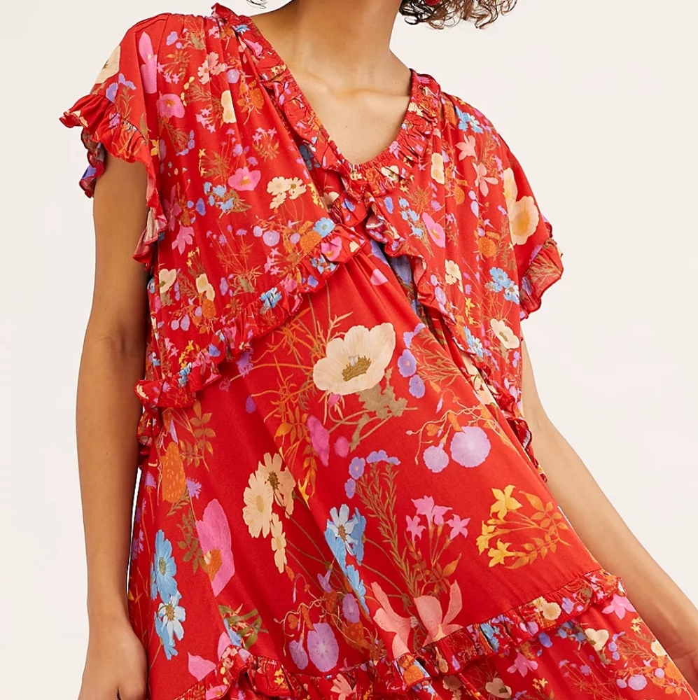 New Spell Designs Wild Bloom Gown FP Maxi Dress Free People M Exclusive Midi - Picture 3 of 15